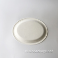 320 mm ovaal bagasse -plaat wegwerpplaat